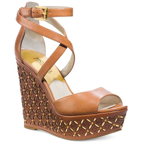 michael michael kors fisher leather wedge|Wedges Michael Kors .